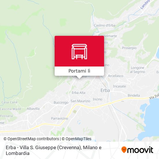 Mappa Erba - Villa S. Giuseppe (Crevenna)