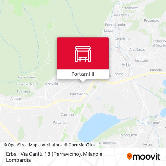 Mappa Erba - Via Cantù, 18 (Parravicino)