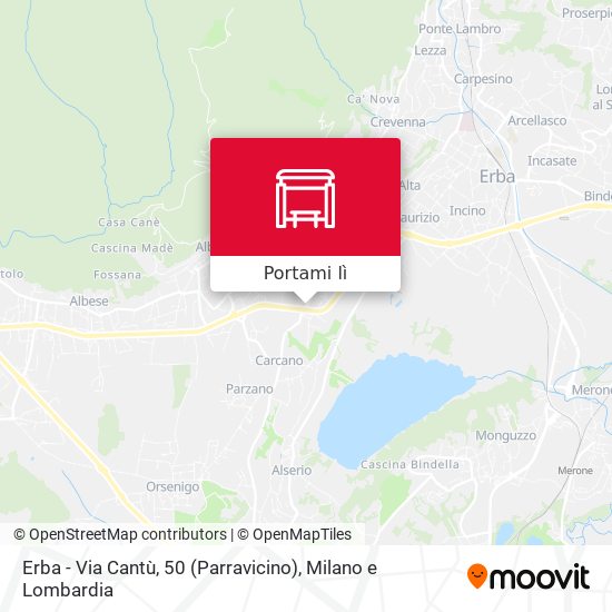 Mappa Erba - Via Cantù, 50 (Parravicino)