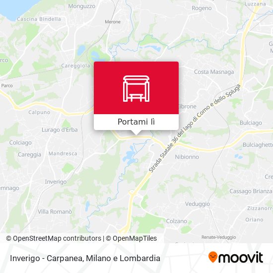 Mappa Inverigo - Carpanea