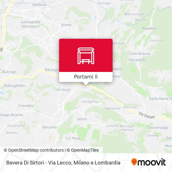 Mappa Bevera Di Sirtori - Via Lecco