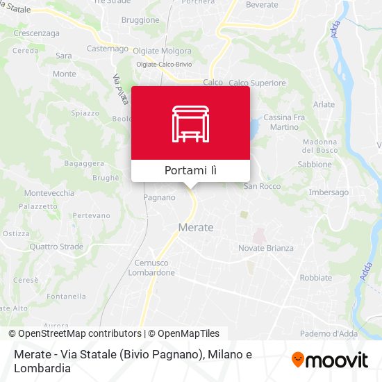 Mappa Merate - Via Statale (Bivio Pagnano)
