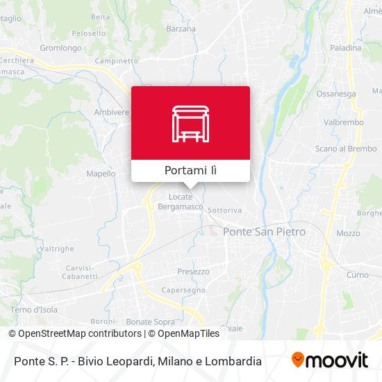 Mappa Ponte S. P. - Bivio Leopardi