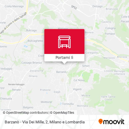 Mappa Barzanò - Via Dei Mille, 2
