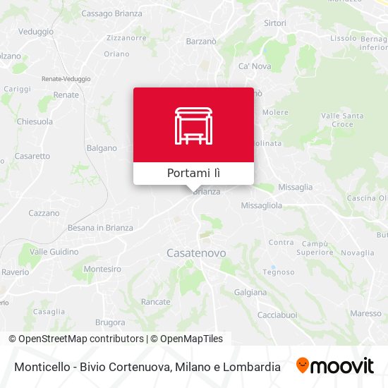 Mappa Monticello - Bivio Cortenuova