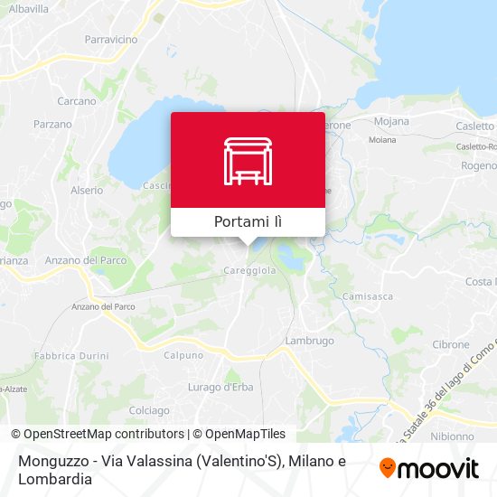 Mappa Monguzzo - Via Valassina (Valentino'S)