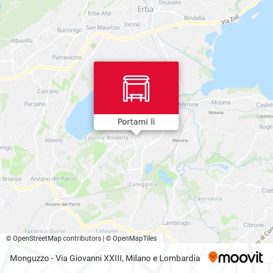 Mappa Monguzzo - Via Giovanni XXIII