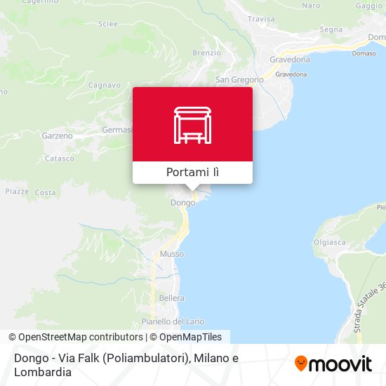 Mappa Dongo - Via Falk (Poliambulatori)