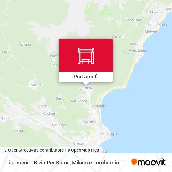 Mappa Ligomena - Bivio Per Barna