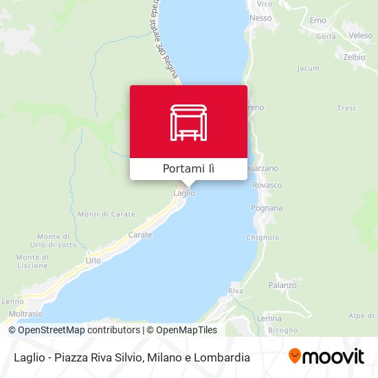 Mappa Laglio - Piazza Riva Silvio