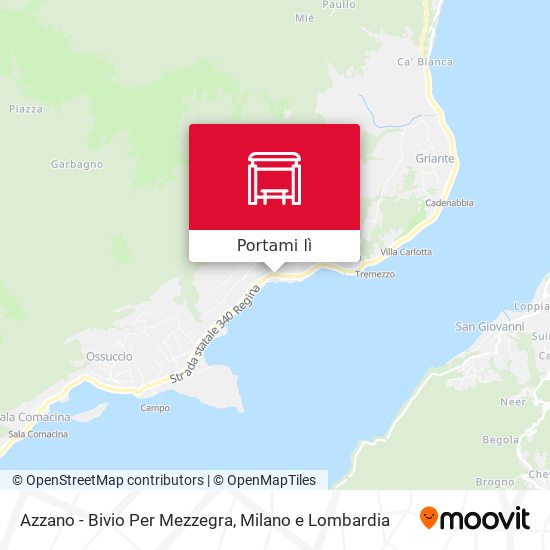 Mappa Azzano - Bivio Per Mezzegra