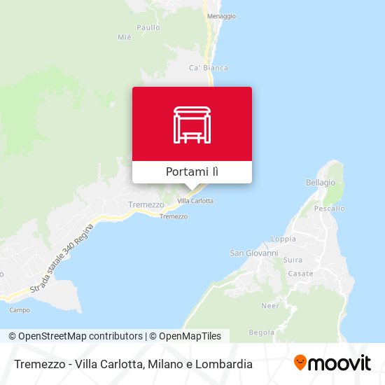 Mappa Tremezzo - Villa Carlotta