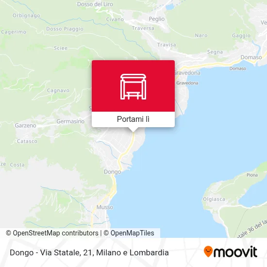 Mappa Dongo - Via Statale, 21