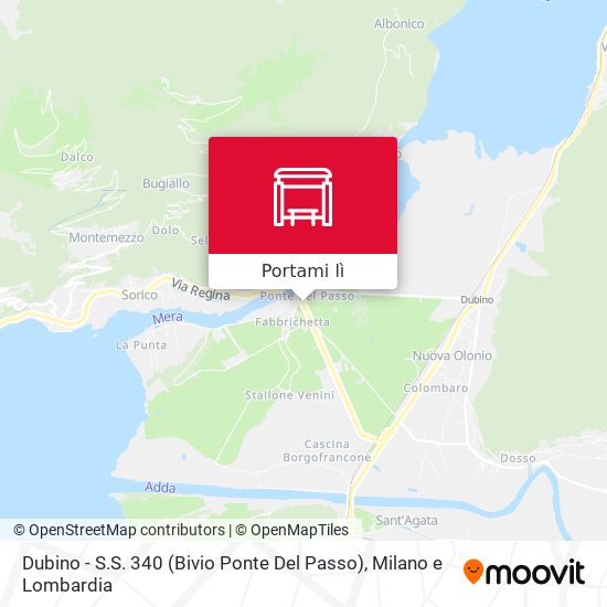 Mappa Dubino - S.S. 340 (Bivio Ponte Del Passo)