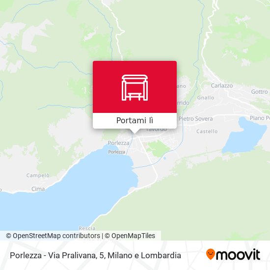 Mappa Porlezza - Via Pralivana, 5