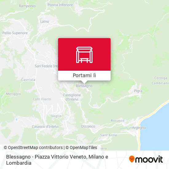 Mappa Blessagno - Piazza Vittorio Veneto
