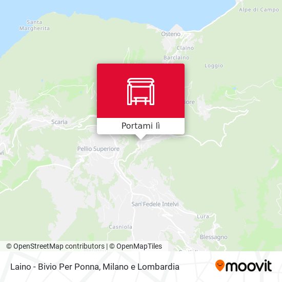 Mappa Laino - Bivio Per Ponna