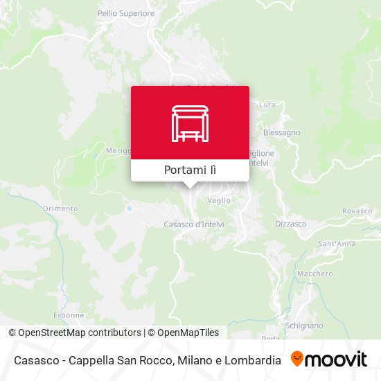 Mappa Casasco - Cappella San Rocco