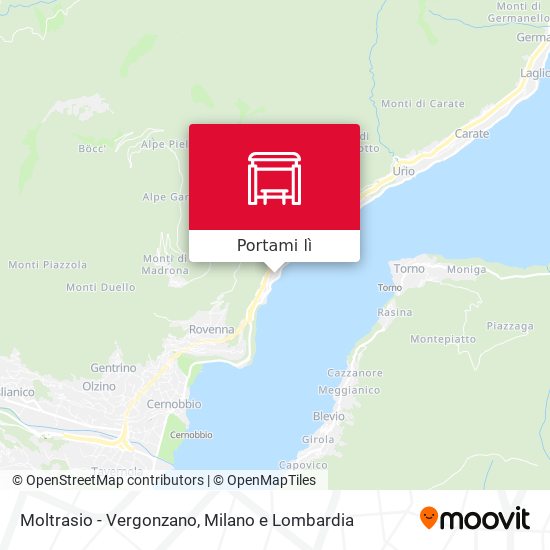 Mappa Moltrasio - Vergonzano