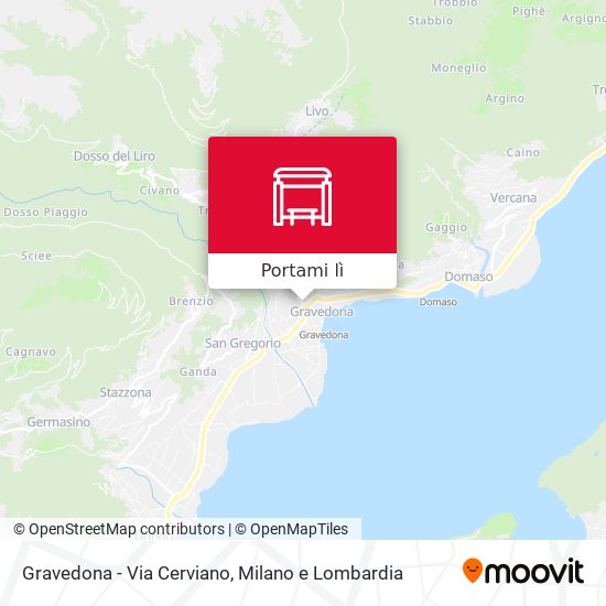 Mappa Gravedona - Via Cerviano