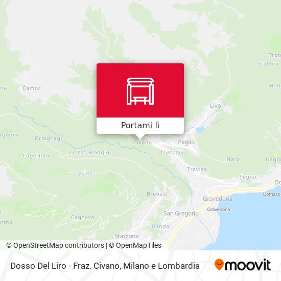 Mappa Dosso Del Liro - Fraz. Civano
