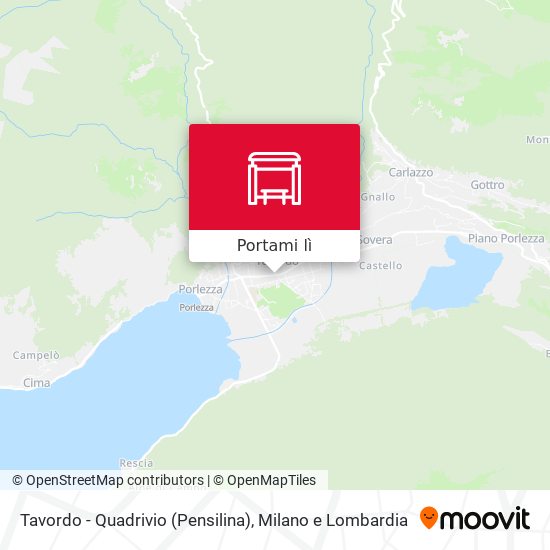 Mappa Tavordo - Quadrivio (Pensilina)