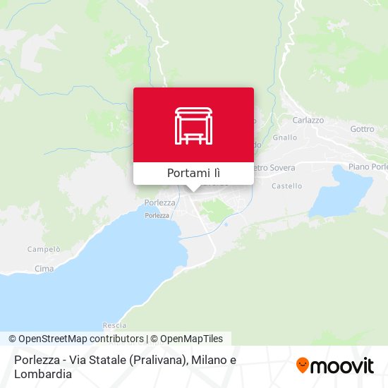 Mappa Porlezza - Via Statale (Pralivana)