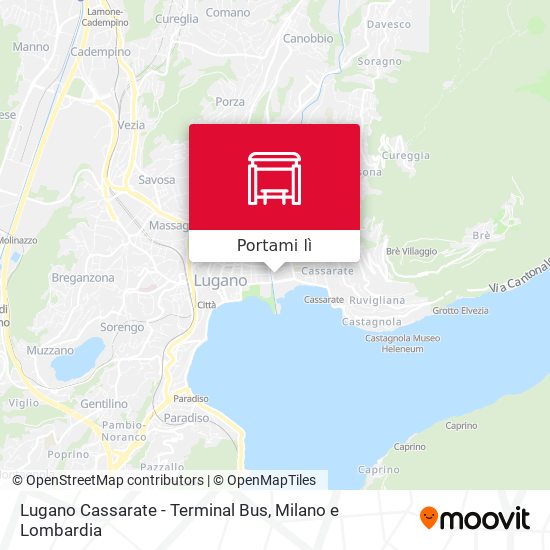 Mappa Lugano Cassarate - Terminal Bus