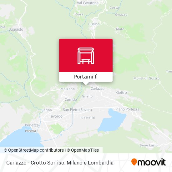 Mappa Carlazzo - Crotto Sorriso