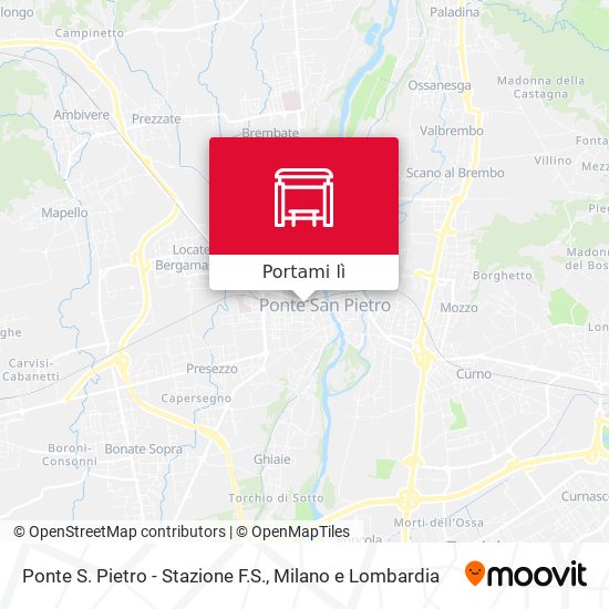 Mappa Ponte S. Pietro - Stazione F.S.