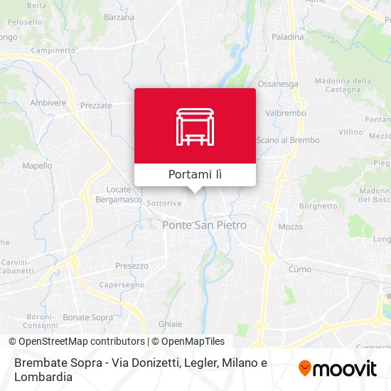 Mappa Brembate Sopra - Via Donizetti, Legler