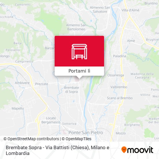 Mappa Brembate Sopra - Via Battisti (Chiesa)