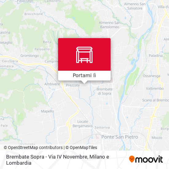 Mappa Brembate Sopra - Via IV Novembre