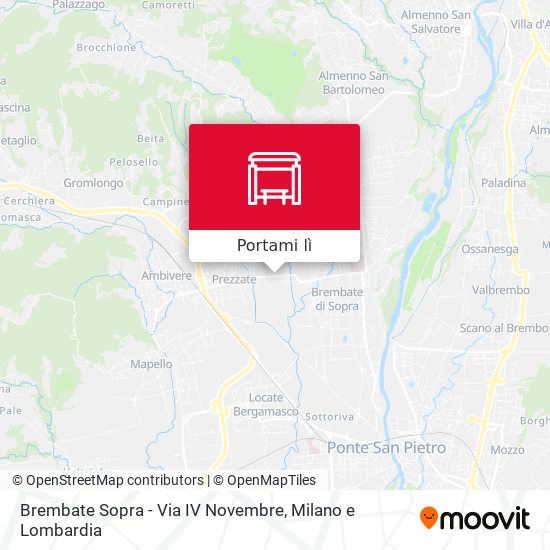 Mappa Brembate Sopra - Via IV Novembre