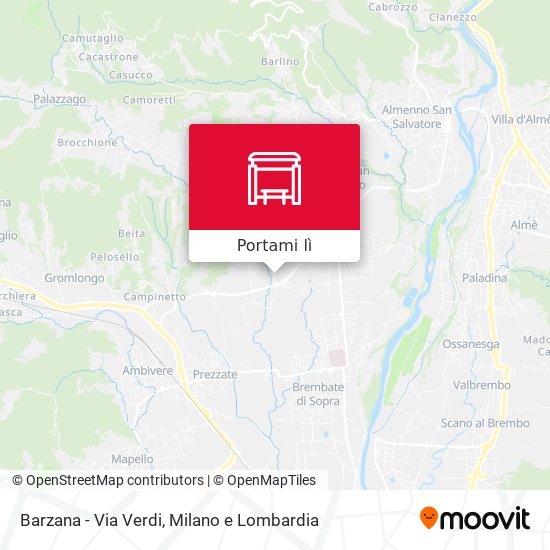 Mappa Barzana - Via Verdi