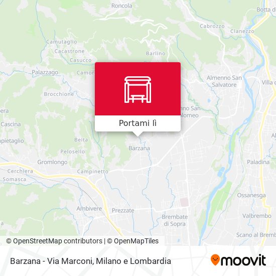 Mappa Barzana - Via Marconi