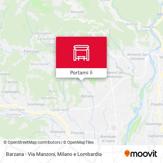 Mappa Barzana - Via Manzoni