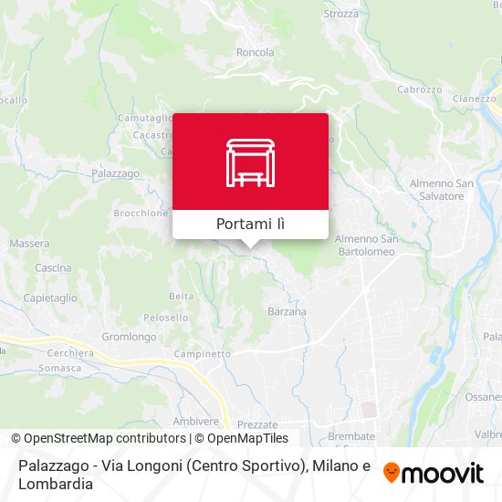 Mappa Palazzago - Via Longoni (Centro Sportivo)