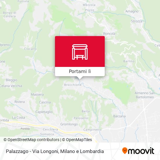 Mappa Palazzago - Via Longoni