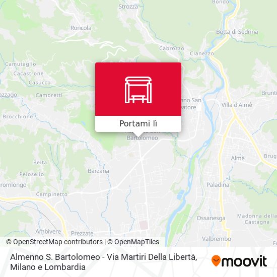 Mappa Almenno S. Bartolomeo - Via Martiri Della Libertà