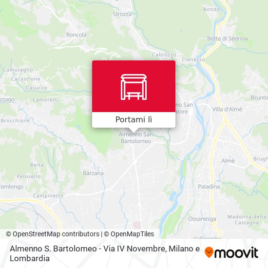 Mappa Almenno S. Bartolomeo - Via IV Novembre