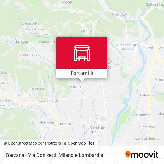 Mappa Barzana - Via Donizetti