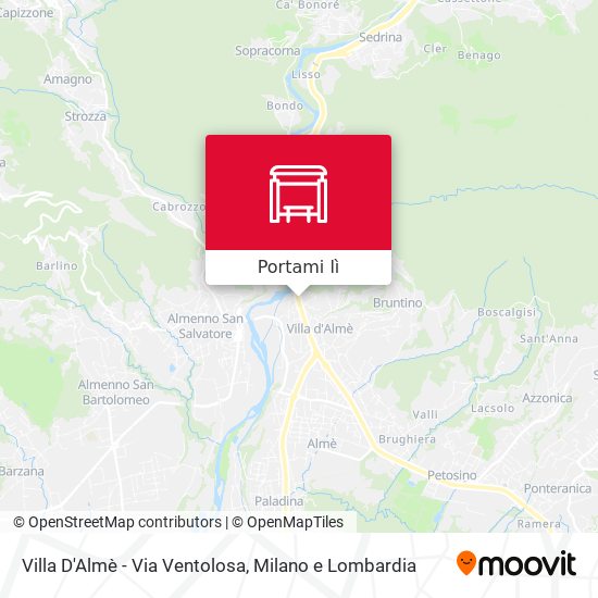 Mappa Villa D'Almè - Via Ventolosa