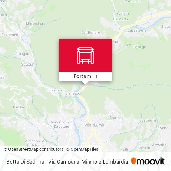 Mappa Botta Di Sedrina - Via Campana