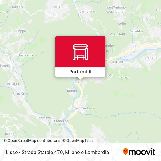 Mappa Lisso - Strada Statale 470