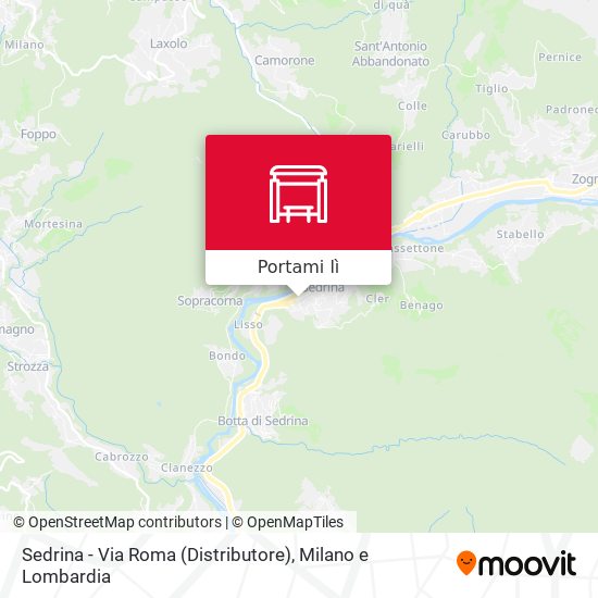 Mappa Sedrina - Via Roma (Distributore)