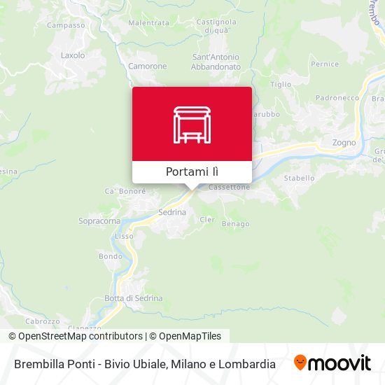 Mappa Brembilla Ponti - Bivio Ubiale