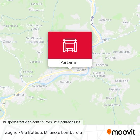 Mappa Zogno - Via Battisti