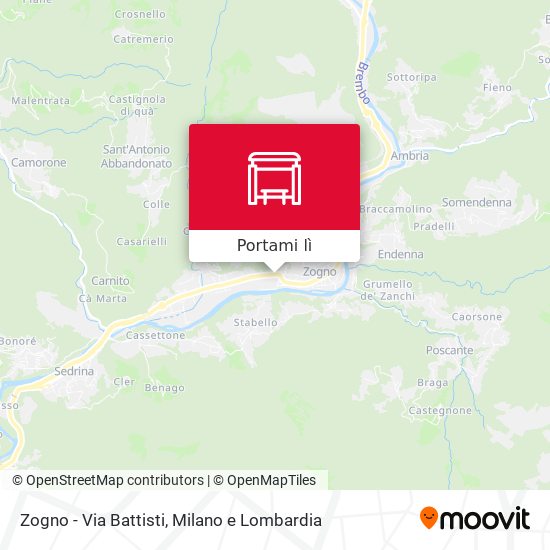 Mappa Zogno - Via Battisti
