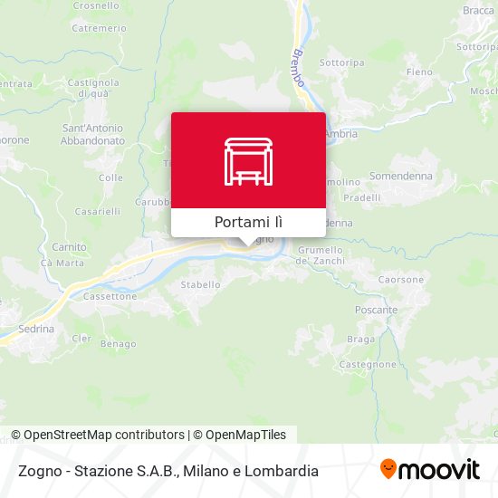 Mappa Zogno - Stazione S.A.B.